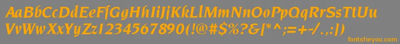 NeuvareseRegular Font – Orange Fonts on Gray Background