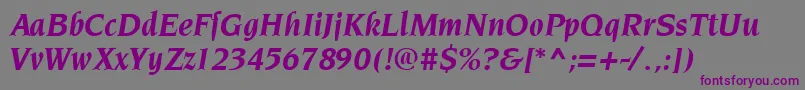 NeuvareseRegular Font – Purple Fonts on Gray Background