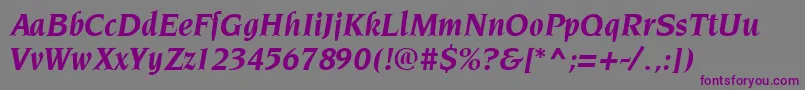 Шрифт NeuvareseRegular – фиолетовые шрифты на сером фоне