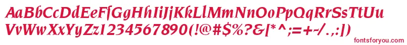NeuvareseRegular Font – Red Fonts on White Background