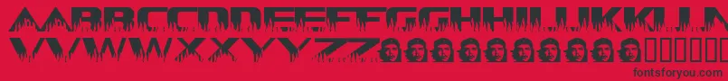 CheLives Font – Black Fonts on Red Background