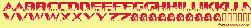 CheLives Font – Red Fonts on Yellow Background