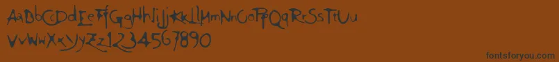 Ft75 Font – Black Fonts on Brown Background