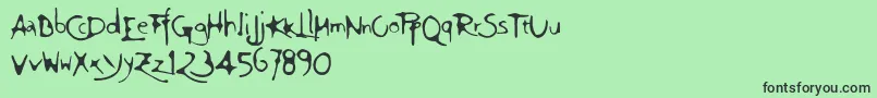 Ft75 Font – Black Fonts on Green Background