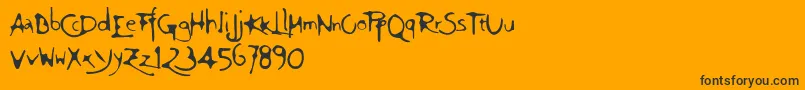 Ft75 Font – Black Fonts on Orange Background