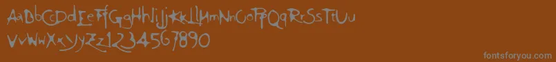 Ft75 Font – Gray Fonts on Brown Background
