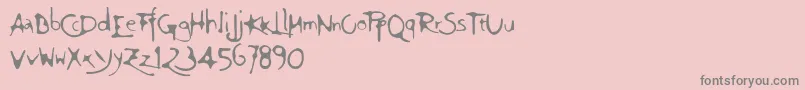 Ft75 Font – Gray Fonts on Pink Background