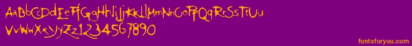 Ft75 Font – Orange Fonts on Purple Background