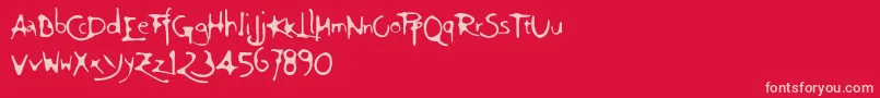 Ft75 Font – Pink Fonts on Red Background