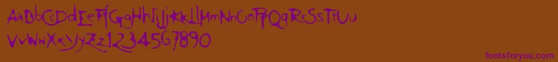 Ft75 Font – Purple Fonts on Brown Background