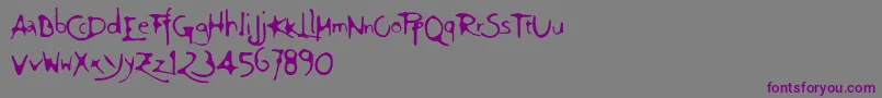 Ft75 Font – Purple Fonts on Gray Background