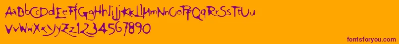 Ft75 Font – Purple Fonts on Orange Background