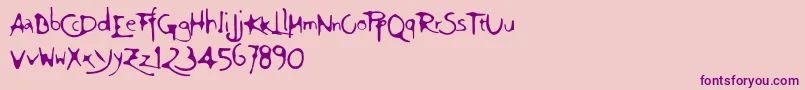 Ft75 Font – Purple Fonts on Pink Background