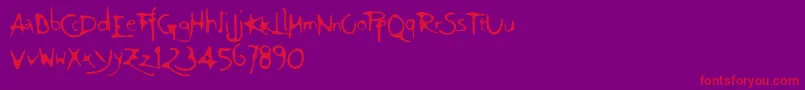 Ft75 Font – Red Fonts on Purple Background