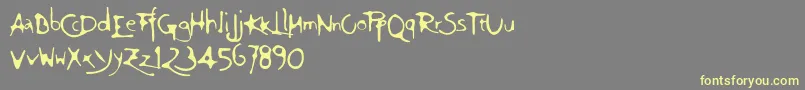 Ft75-Schriftart – Gelbe Schriften auf grauem Hintergrund