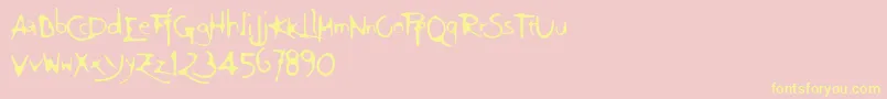 Ft75 Font – Yellow Fonts on Pink Background