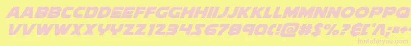 Шрифт Soloistextraital – розовые шрифты на жёлтом фоне