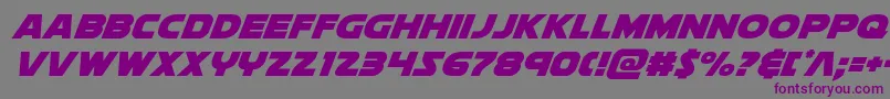 フォントSoloistextraital – 紫色のフォント、灰色の背景