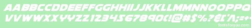 フォントSoloistextraital – 緑の背景に白い文字