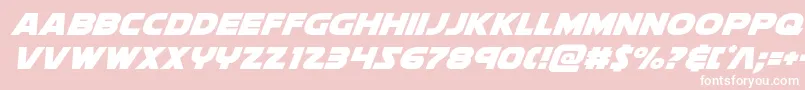 Soloistextraital-Schriftart – Weiße Schriften auf rosa Hintergrund