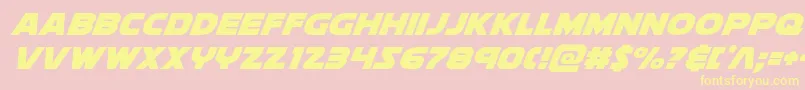 Soloistextraital-Schriftart – Gelbe Schriften auf rosa Hintergrund