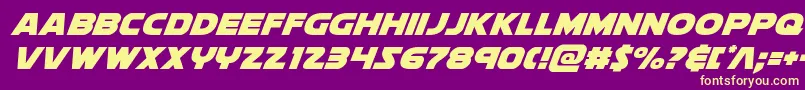 Soloistextraital Font – Yellow Fonts on Purple Background