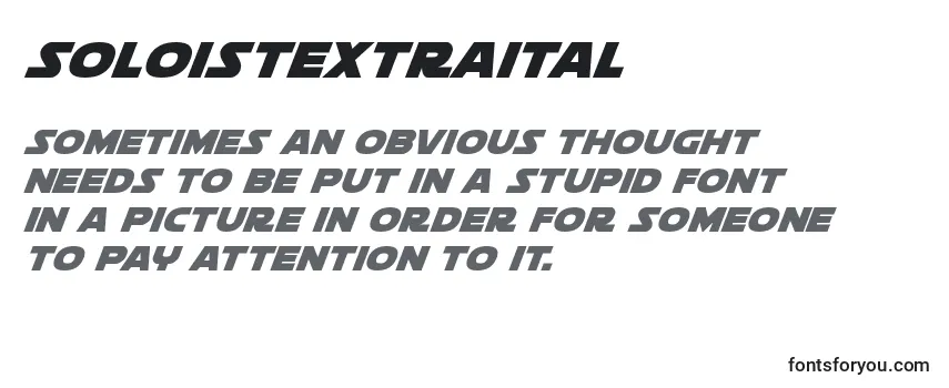 Review of the Soloistextraital Font