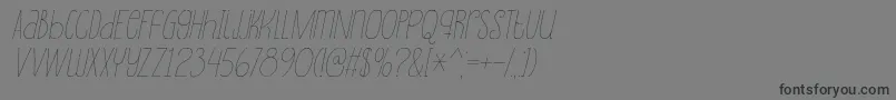 フォントSouplesseItalic – 黒い文字の灰色の背景