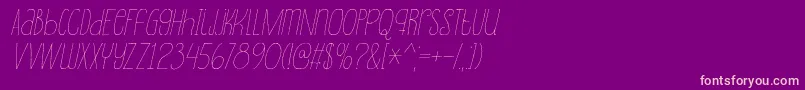 fuente SouplesseItalic – Fuentes Rosadas Sobre Fondo Morado