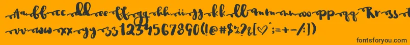 Justinroad Font – Black Fonts on Orange Background