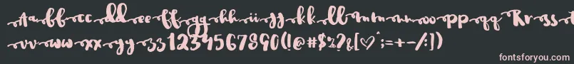 Justinroad Font – Pink Fonts on Black Background