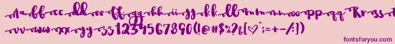 Justinroad Font – Purple Fonts on Pink Background