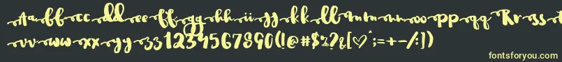 Justinroad Font – Yellow Fonts on Black Background