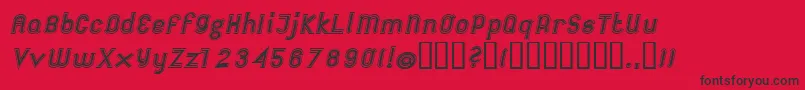 FutileExtraoutitalic Font – Black Fonts on Red Background