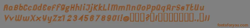 Police FutileExtraoutitalic – polices brunes sur fond gris