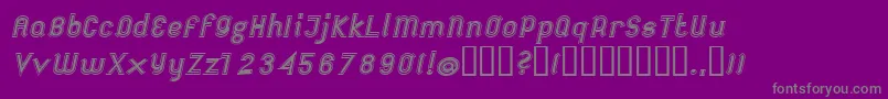 FutileExtraoutitalic Font – Gray Fonts on Purple Background