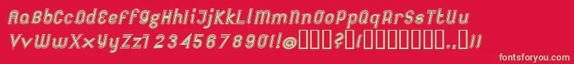 FutileExtraoutitalic Font – Green Fonts on Red Background