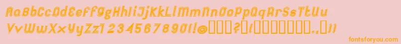 FutileExtraoutitalic Font – Orange Fonts on Pink Background