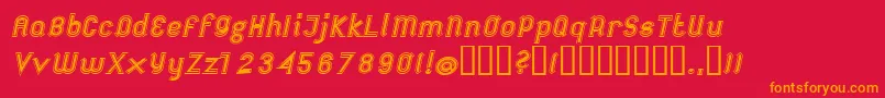 FutileExtraoutitalic Font – Orange Fonts on Red Background