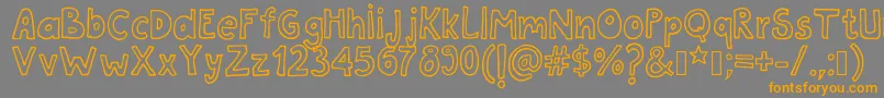 Tanaestelwhiteletter01Regular Font – Orange Fonts on Gray Background