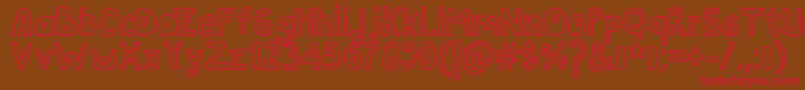 Tanaestelwhiteletter01Regular Font – Red Fonts on Brown Background