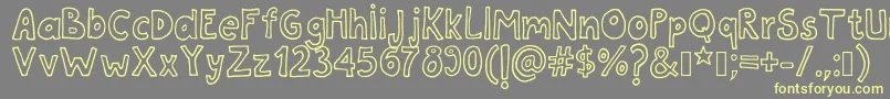 Подробнее о шрифте Tanaestelwhiteletter01Regular Шрифт Tanaestelwhiteletter01Regular – жёлтые шрифты на сером фоне