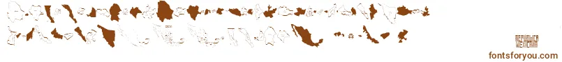 Republicamexicana-Schriftart – Braune Schriften auf weißem Hintergrund