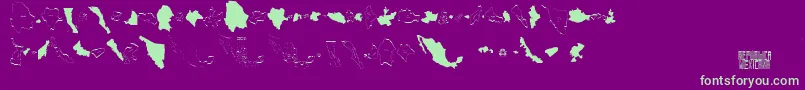 Republicamexicana-fontti – vihreät fontit violetilla taustalla