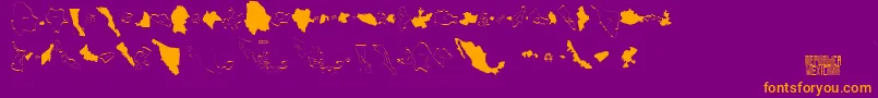 Republicamexicana Font – Orange Fonts on Purple Background