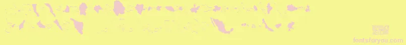 Czcionka Republicamexicana – różowe czcionki na żółtym tle