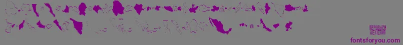 Czcionka Republicamexicana – fioletowe czcionki na szarym tle