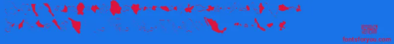 フォントRepublicamexicana – 赤い文字の青い背景