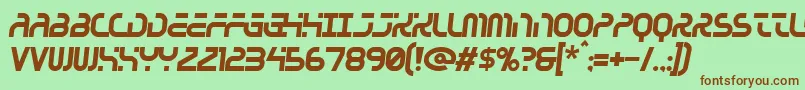 Greenhousegas Font – Brown Fonts on Green Background