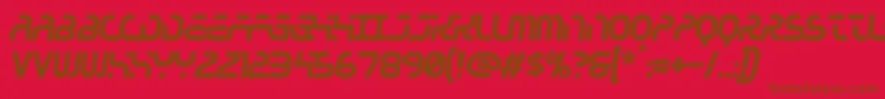 Greenhousegas Font – Brown Fonts on Red Background